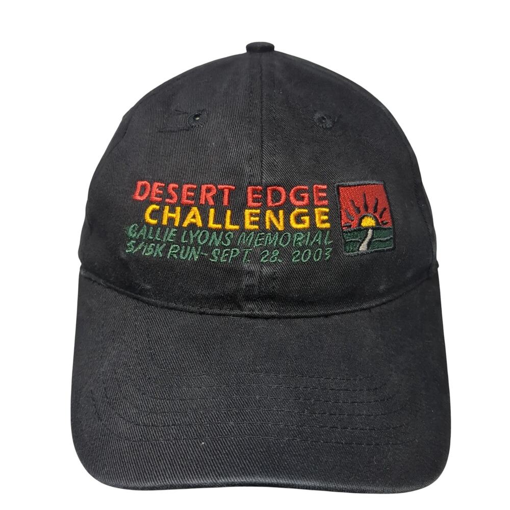 Desert Edge Challenge Strapback Baseball Cap Black One Size AMC Deluxe Headwear